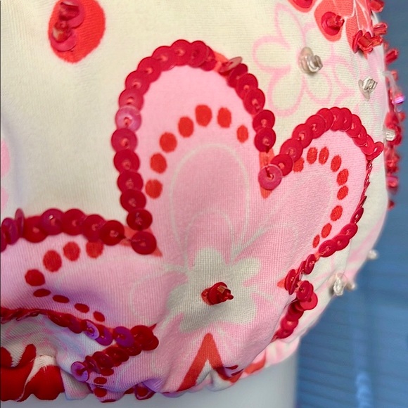 OndadeMar string bikini with sequin and bead detail, with matching coverup pant - Picture 6 of 10